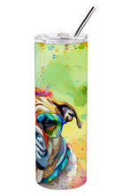 Load image into Gallery viewer, Bullmastiff Hippie Dawg Stainless Steel Skinny Tumbler