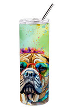 Load image into Gallery viewer, Bullmastiff Hippie Dawg Stainless Steel Skinny Tumbler