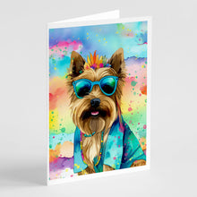 Load image into Gallery viewer, Cairn Terrier Hippie Dawg Greeting Cards - Blank Note Cards – 8-Pack of Artist-Designed Cards with Envelopes