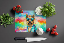 Load image into Gallery viewer, Cairn Terrier Hippie Dawg Glass Cutting Boards – Durable, Decorative Kitchen Art Large