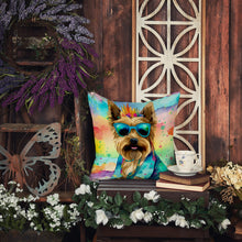 Load image into Gallery viewer, Cairn Terrier Hippie Dawg Throw Pillow - 14x14 Decorative Pillow – Art for Your Home &amp; Patio
