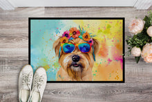 Load image into Gallery viewer, Cairn Terrier Hippie Dawg Doormat - 24x36 Decorative Floor Mat – Indoor/Outdoor Rug with Artistic Flair