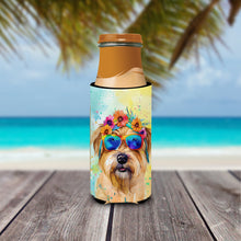 Load image into Gallery viewer, Cairn Terrier Hippie Dawg Slim Can Huggers – Fun, Functional Drink Coolers for Every Occasion