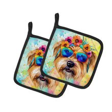 Load image into Gallery viewer, Cairn Terrier Hippie Dawg Pot Holders - Set of 2 Decorative Kitchen Helpers | Made in the USA