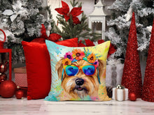 Load image into Gallery viewer, Cairn Terrier Hippie Dawg Throw Pillow - 14x14 Decorative Pillow – Art for Your Home &amp; Patio