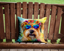 Load image into Gallery viewer, Cairn Terrier Hippie Dawg Throw Pillow - 14x14 Decorative Pillow – Art for Your Home &amp; Patio