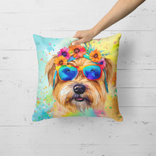 Load image into Gallery viewer, Cairn Terrier Hippie Dawg Fabric Decorative Pillow