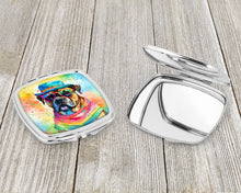 Load image into Gallery viewer, Cane Corso Hippie Dawg Compact Mirror – Stylish Purse Mirror with Artistic Covers