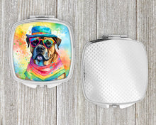 Load image into Gallery viewer, Cane Corso Hippie Dawg Compact Mirror – Stylish Purse Mirror with Artistic Covers