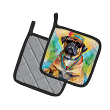 Load image into Gallery viewer, Cane Corso Hippie Dawg Pot Holders - Set of 2 Decorative Kitchen Helpers | Made in the USA