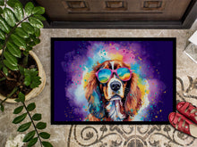 Load image into Gallery viewer, Cavalier Spaniel Hippie Dawg Doormat - 24x36 Decorative Floor Mat – Indoor/Outdoor Rug with Artistic Flair
