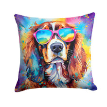 Load image into Gallery viewer, Cavalier Spaniel Hippie Dawg Throw Pillow - 14x14 Decorative Pillow – Art for Your Home &amp; Patio