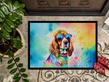 Load image into Gallery viewer, Cavalier Spaniel Hippie Dawg Doormat - 24x36 Decorative Floor Mat – Indoor/Outdoor Rug with Artistic Flair