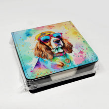 Load image into Gallery viewer, Cavalier Spaniel Hippie Dawg PU Leather Note Paper Holder