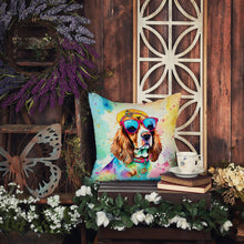 Load image into Gallery viewer, Cavalier Spaniel Hippie Dawg Throw Pillow - 14x14 Decorative Pillow – Art for Your Home &amp; Patio
