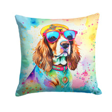 Load image into Gallery viewer, Cavalier Spaniel Hippie Dawg Throw Pillow - 14x14 Decorative Pillow – Art for Your Home &amp; Patio