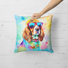 Load image into Gallery viewer, Cavalier Spaniel Hippie Dawg Fabric Decorative Pillow