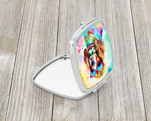 Load image into Gallery viewer, Cavalier Spaniel Hippie Dawg Compact Mirror – Stylish Purse Mirror with Artistic Covers