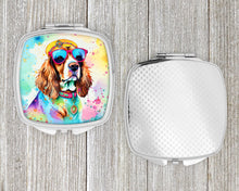 Load image into Gallery viewer, Cavalier Spaniel Hippie Dawg Compact Mirror – Stylish Purse Mirror with Artistic Covers