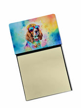 Load image into Gallery viewer, Cavalier Spaniel Hippie Dawg Sticky Note Holder- Refiilable Desk Accessory Note Pad