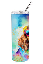 Load image into Gallery viewer, Cavalier Spaniel Hippie Dawg Stainless Steel Skinny Tumbler