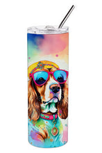 Load image into Gallery viewer, Cavalier Spaniel Hippie Dawg Stainless Steel Skinny Tumbler