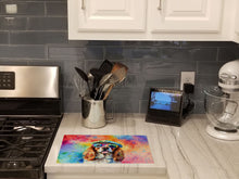 Load image into Gallery viewer, Cavalier Spaniel Hippie Dawg Glass Cutting Boards – Durable, Decorative Kitchen Art Large
