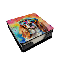 Load image into Gallery viewer, Cavalier Spaniel Hippie Dawg PU Leather Note Paper Holder