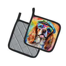 Load image into Gallery viewer, Cavalier Spaniel Hippie Dawg Pot Holders - Set of 2 Decorative Kitchen Helpers | Made in the USA