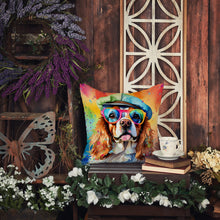 Load image into Gallery viewer, Cavalier Spaniel Hippie Dawg Fabric Decorative Pillow