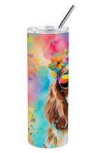 Load image into Gallery viewer, Cavalier Spaniel Hippie Dawg Stainless Steel Skinny Tumbler