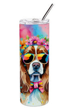 Load image into Gallery viewer, Cavalier Spaniel Hippie Dawg Stainless Steel Skinny Tumbler