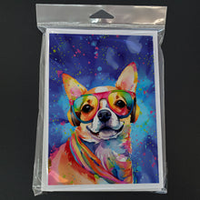 Load image into Gallery viewer, Chihuahua Hippie Dawg Greeting Cards - Blank Note Cards – 8-Pack of Artist-Designed Cards with Envelopes