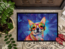 Load image into Gallery viewer, Chihuahua Hippie Dawg Doormat - 24x36 Decorative Floor Mat – Indoor/Outdoor Rug with Artistic Flair