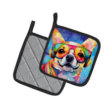Load image into Gallery viewer, Chihuahua Hippie Dawg Pot Holders - Set of 2 Decorative Kitchen Helpers | Made in the USA