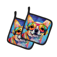 Load image into Gallery viewer, Chihuahua Hippie Dawg Pot Holders - Set of 2 Decorative Kitchen Helpers | Made in the USA