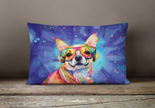 Load image into Gallery viewer, Chihuahua Hippie Dawg Fabric Decorative Pillow