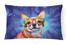 Load image into Gallery viewer, Chihuahua Hippie Dawg Fabric Decorative Pillow