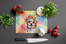 Load image into Gallery viewer, Chihuahua Hippie Dawg Glass Cutting Boards – Durable, Decorative Kitchen Art Large