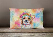 Load image into Gallery viewer, Chihuahua Hippie Dawg Fabric Decorative Pillow