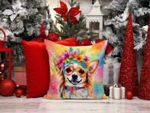 Load image into Gallery viewer, Chihuahua Hippie Dawg Fabric Decorative Pillow