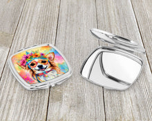 Load image into Gallery viewer, Chihuahua Hippie Dawg Compact Mirror – Stylish Purse Mirror with Artistic Covers