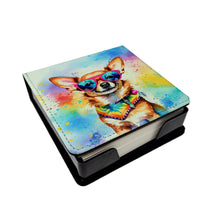 Load image into Gallery viewer, Chihuahua Hippie Dawg PU Leather Note Paper Holder