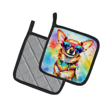 Load image into Gallery viewer, Chihuahua Hippie Dawg Pot Holders - Set of 2 Decorative Kitchen Helpers | Made in the USA