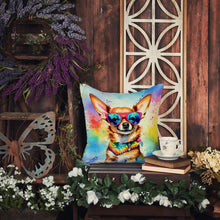 Load image into Gallery viewer, Chihuahua Hippie Dawg Throw Pillow - 14x14 Decorative Pillow – Art for Your Home &amp; Patio
