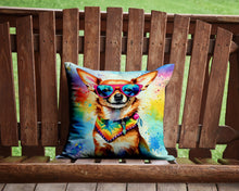 Load image into Gallery viewer, Chihuahua Hippie Dawg Throw Pillow - 14x14 Decorative Pillow – Art for Your Home &amp; Patio