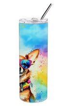 Load image into Gallery viewer, Chihuahua Hippie Dawg Stainless Steel Skinny Tumbler
