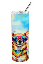 Load image into Gallery viewer, Chihuahua Hippie Dawg Stainless Steel Skinny Tumbler
