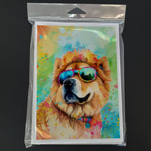 Load image into Gallery viewer, Chow Chow Hippie Dawg Greeting Cards - Blank Note Cards – 8-Pack of Artist-Designed Cards with Envelopes