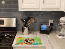 Load image into Gallery viewer, Chow Chow Hippie Dawg Glass Cutting Boards – Durable, Decorative Kitchen Art Large